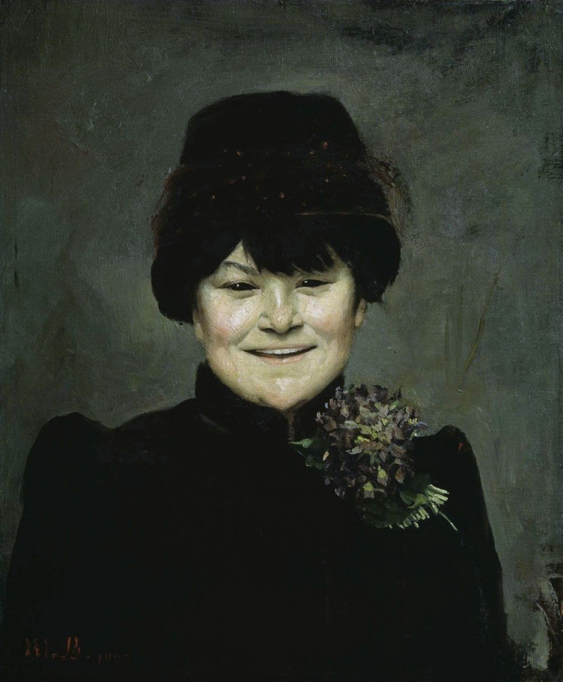 Марія Башкирцева, Усмішка дівчини, 1983, полотно, олія, 55 х 46. Російський державний музей, Санкт-Петербург